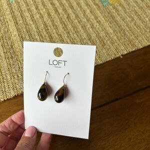 LOFT Elegant Tortoise Teardrop Earrings